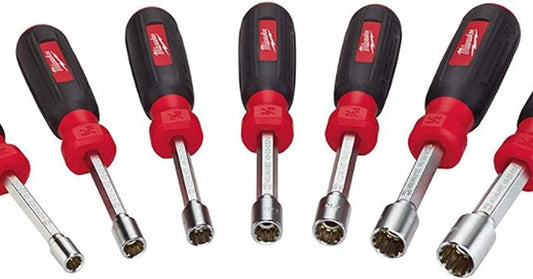 Milwaukee tools, SAE driver set, magnetic screwdriver set, 7-piece tool kit, chrome screwdriver, Milwaukee 48-22-2507, Pakistan tools
