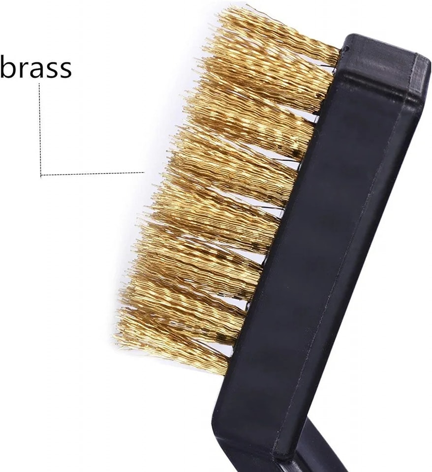 Nylon, steel, and brass brushes for detailed cleaning task