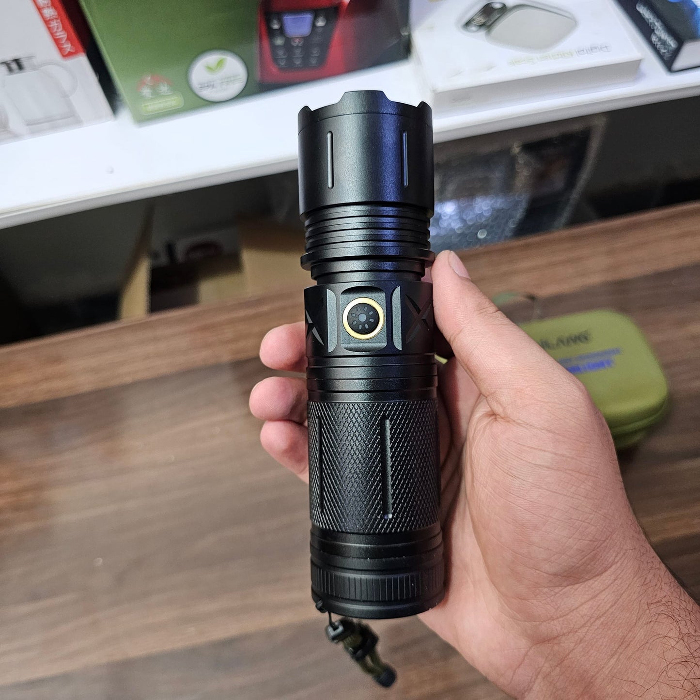 P90 flashlight Pakistan, long range flashlight, tactical flashlight Pakistan, rechargeable flashlight, LED flashlight high power, security flashlight Pakistan, police torch light, hunting flashlight Pakistan, USB flashlight, camping torch Pakistan, waterproof flashlight, night patrol torch, Karachi flashlight, Lahore flashlight, tactical torch for LEA, emergency torch Pakistan, zoomable flashlight, powerful flashlight Pakistan, high lumen flashlight, flashlight for power outage
Head Picture