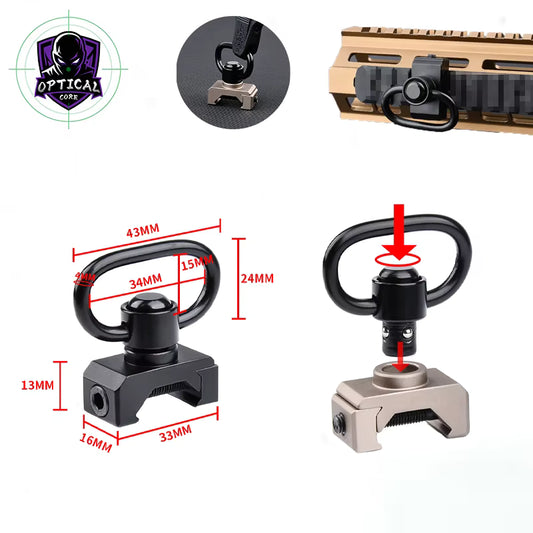 Picatinny sling mount, 360 degree sling mount, Picatinny rail sling attachment, rifle sling mount, tactical sling mount, sling swivel mount, rifle accessories Pakistan, sling mount 360, gun sling attachment, Picatinny rail accessory
