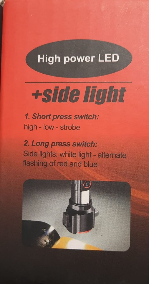 Portable tactical flashlight for camping, hiking, and emergency situations