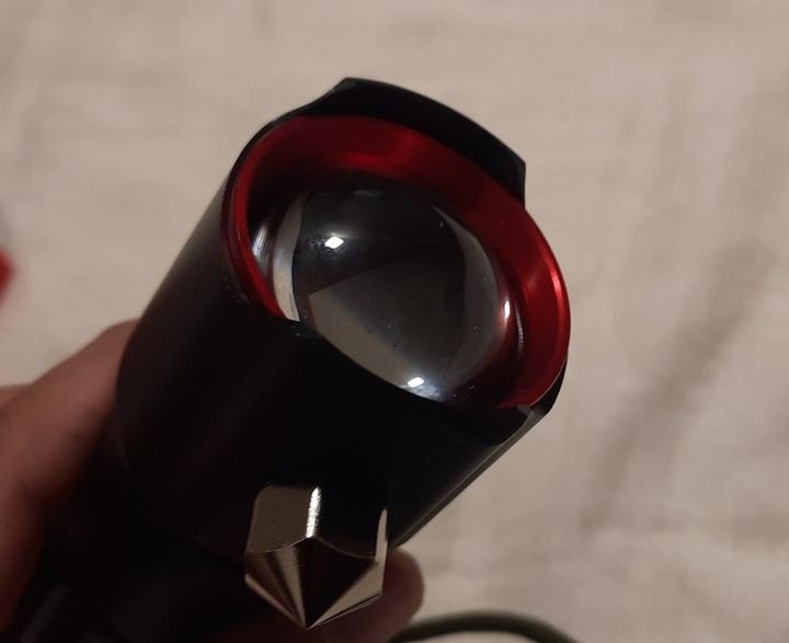 Portable tactical flashlight for camping, hiking, and emergency situations