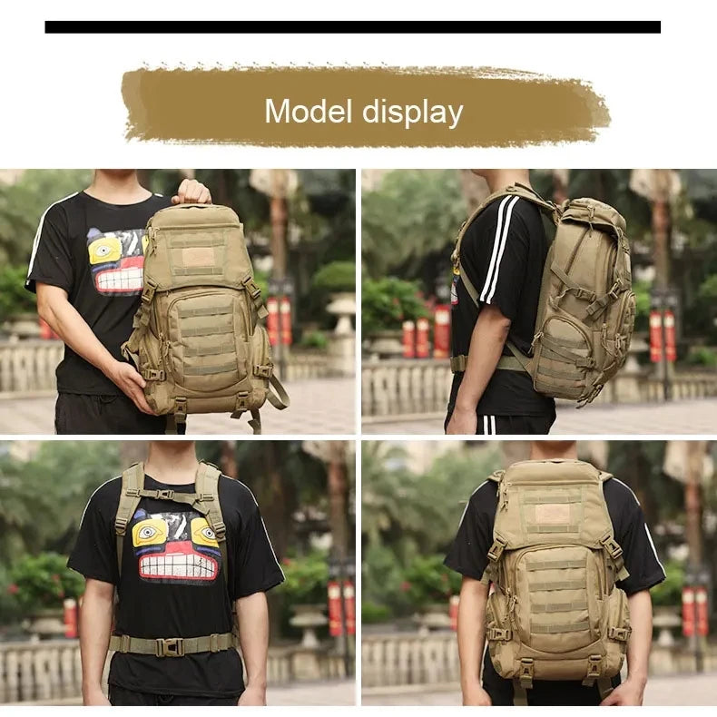 Tactical Multi-Functional Hiking Backpack – Durable Outdoor Bag for Camping & Trekking