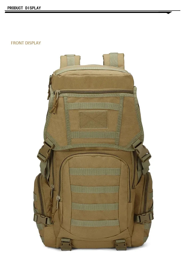 Tactical Multi-Functional Hiking Backpack – Durable Outdoor Bag for Camping & Trekking