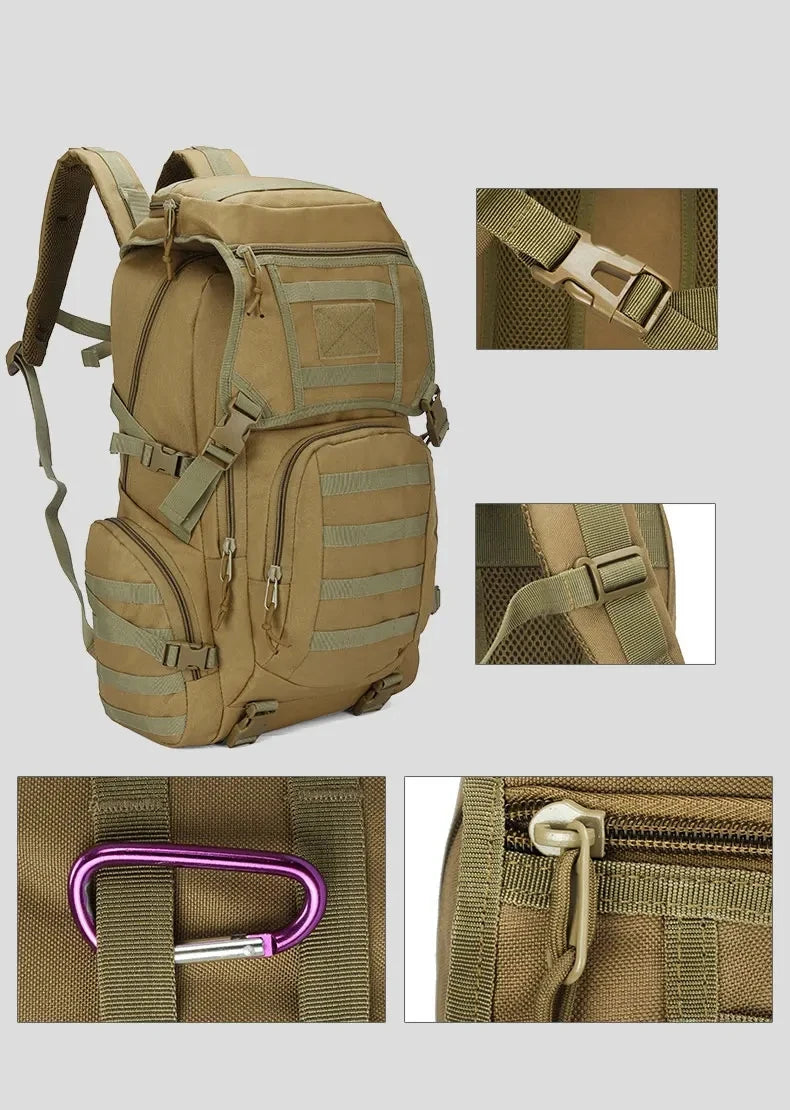 Tactical Multi-Functional Hiking Backpack – Durable Outdoor Bag for Camping & Trekking