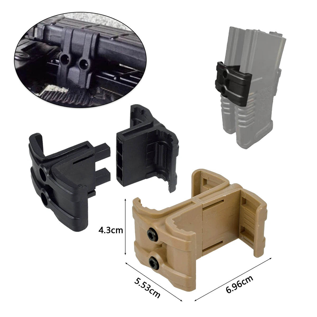 Magazines Coupler Polymer Coupler Clips for M4/M16 – Secure & Durable