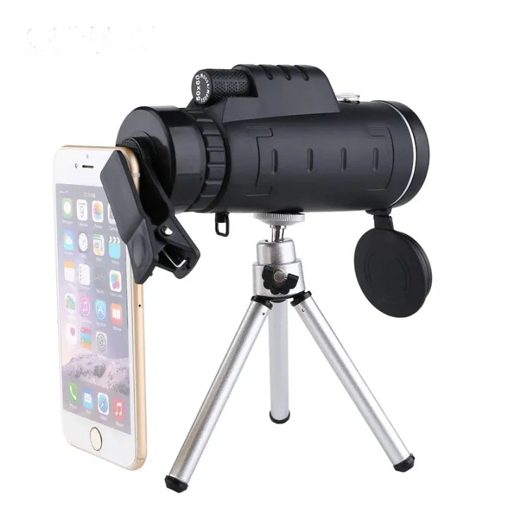 Panda 40x60 HD Mini Powerful Telescopic Monocular with Phone Holder