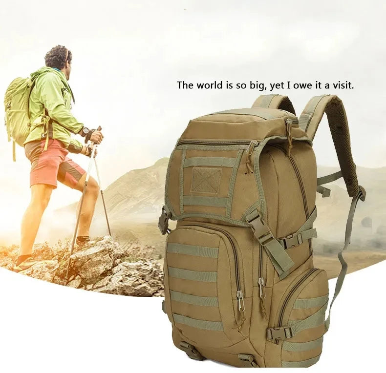 Tactical Multi-Functional Hiking Backpack – Durable Outdoor Bag for Camping & Trekking