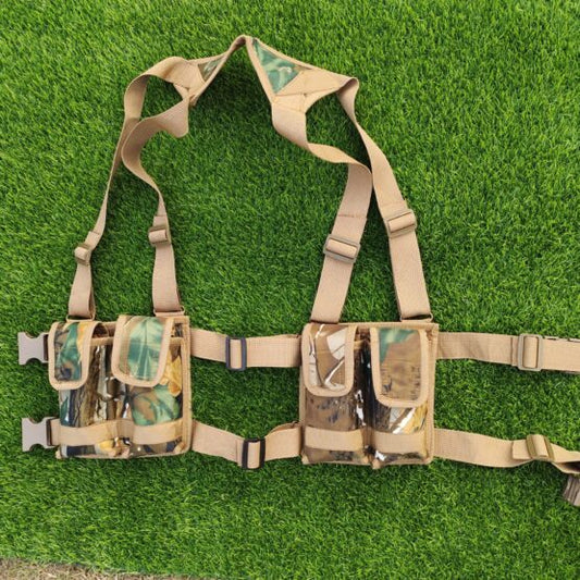 Tactical shoulder holster with adjustable straps for organizing gear