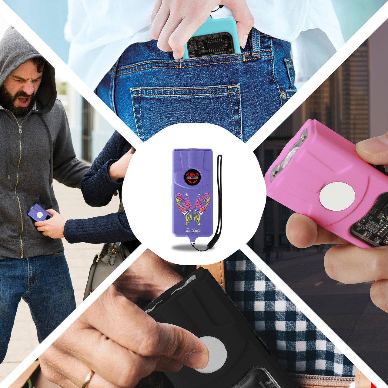 USB rechargeable personal safety stun gun