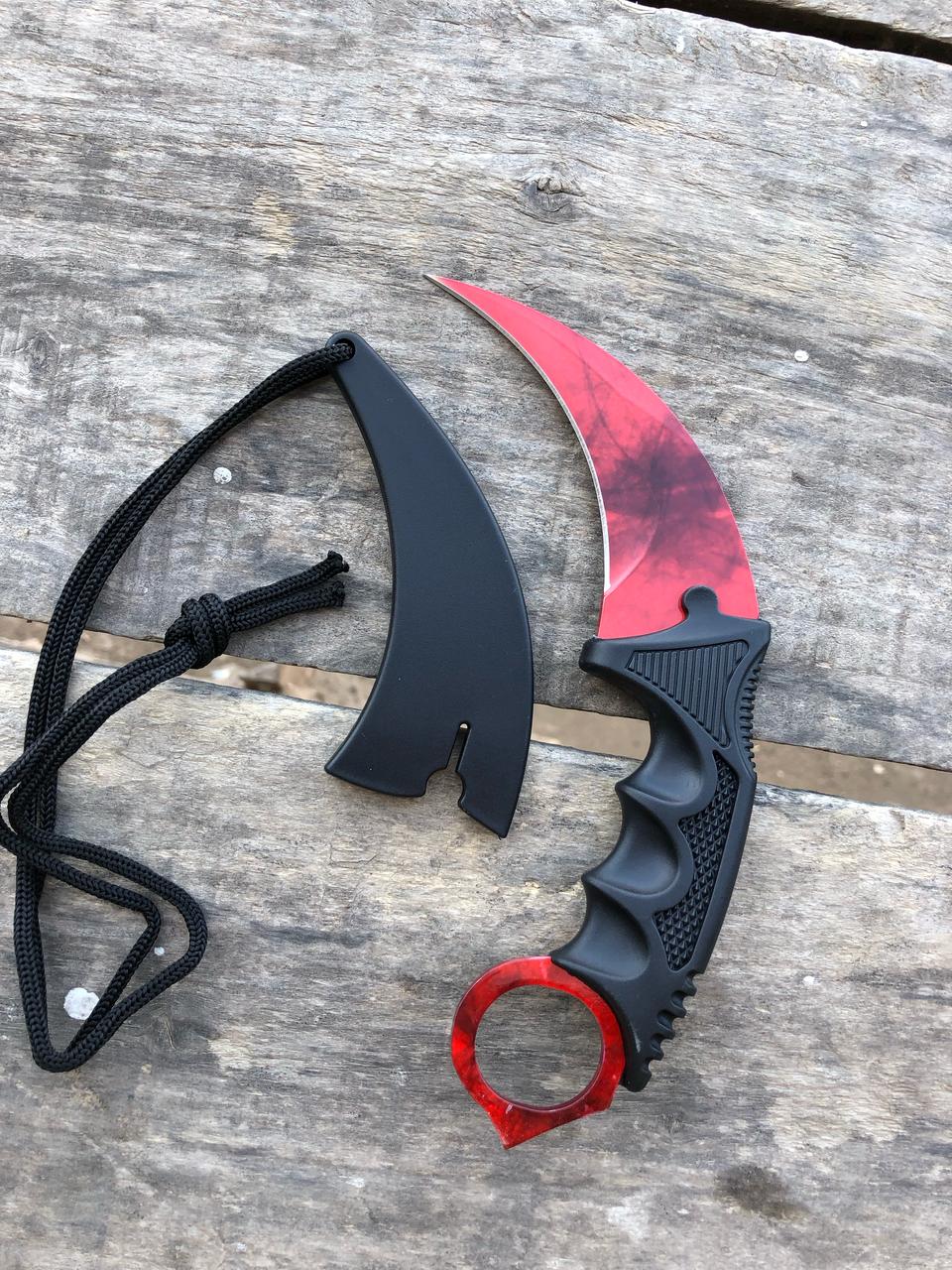 Red Karambit Sheath for Beginner – 100% Safe Trainer Tool