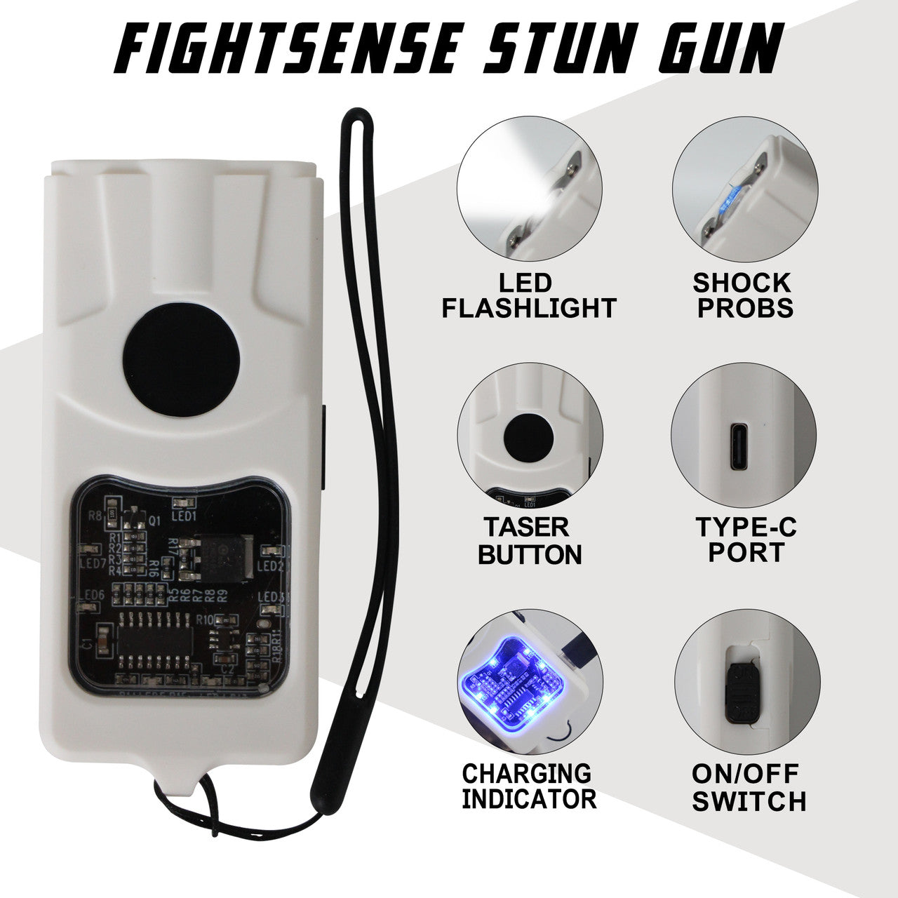 dual-function LED flashlight and stun device
