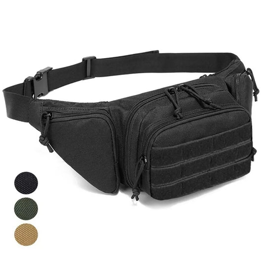 green tactical-style sling backpack for men