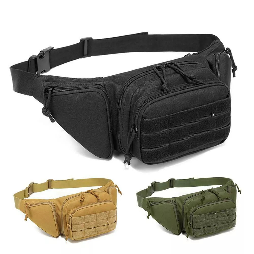 EDC shoulder bag with adjustable strapTan Green Khaki And Black Colour