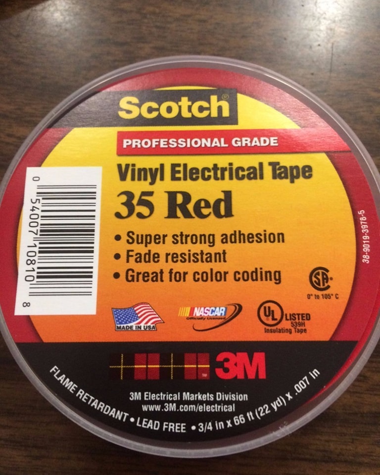 flame retardant electrical tape red Red Tape