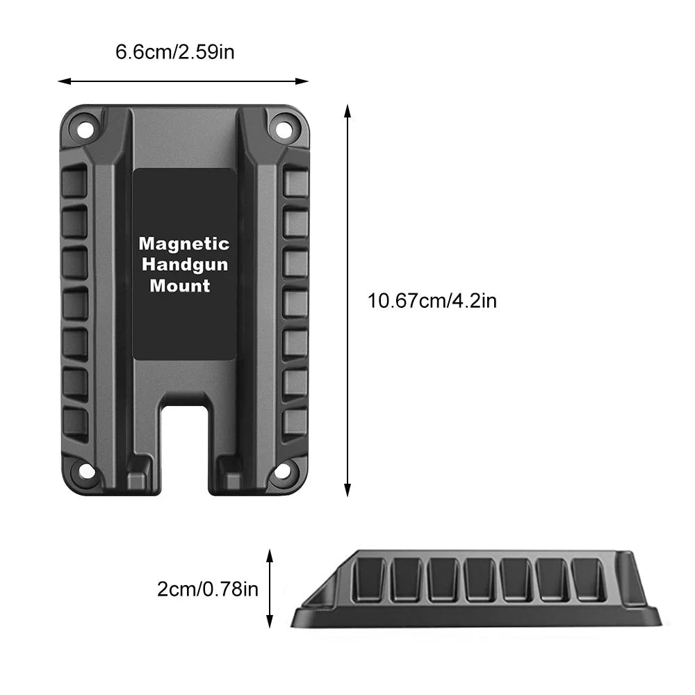 Magnetic Gun Holster Mount – Concealed Quick-Draw Holder for Handguns (Fits Glock 17/19 & More)