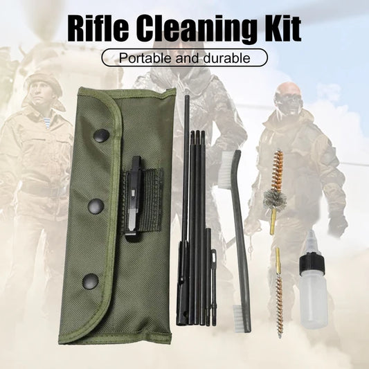 rifle cleaning kit, gun cleaning rods, brass brush, bore cleaner, firearm maintenance, tactical gun kit, rifle accessories Pakistan, gun cleaning tools
