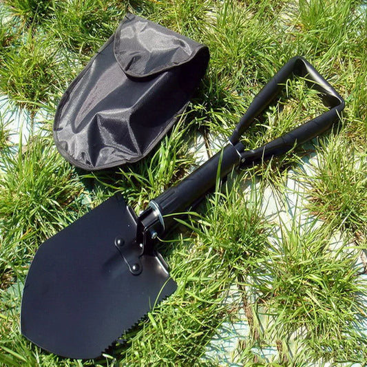multifunctional folding shovel, outdoor survival shovel, portable digging tool, camping folding shovel, military-grade shovel, compact shovel for backpacking, sapper shovel for survival, outdoor digging and survival tool, versatile folding shovel, survival gear Pakistan
