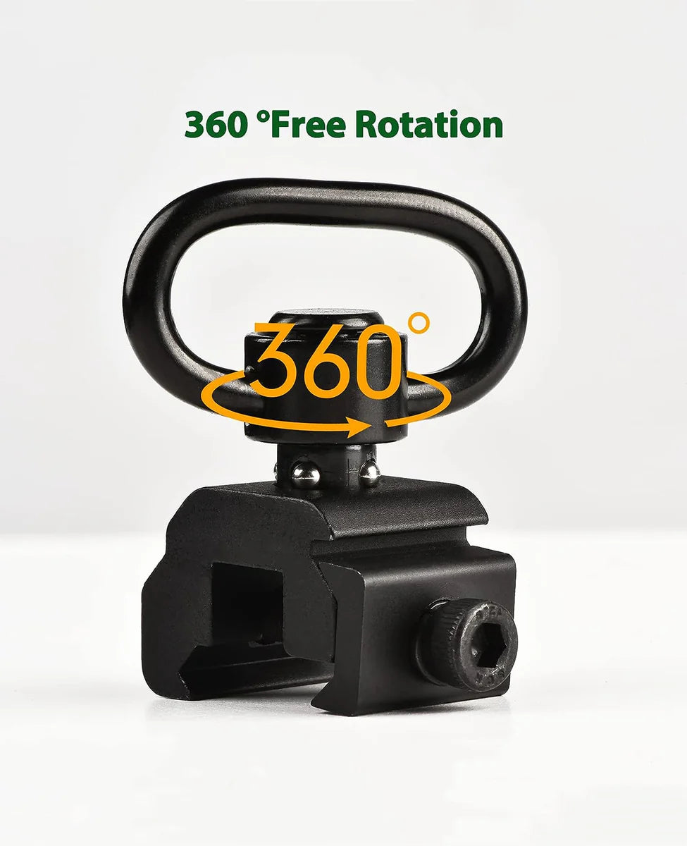 Picatinny Sling Mount 1 Piece with 360° Rotation – Rail Sling Attachment