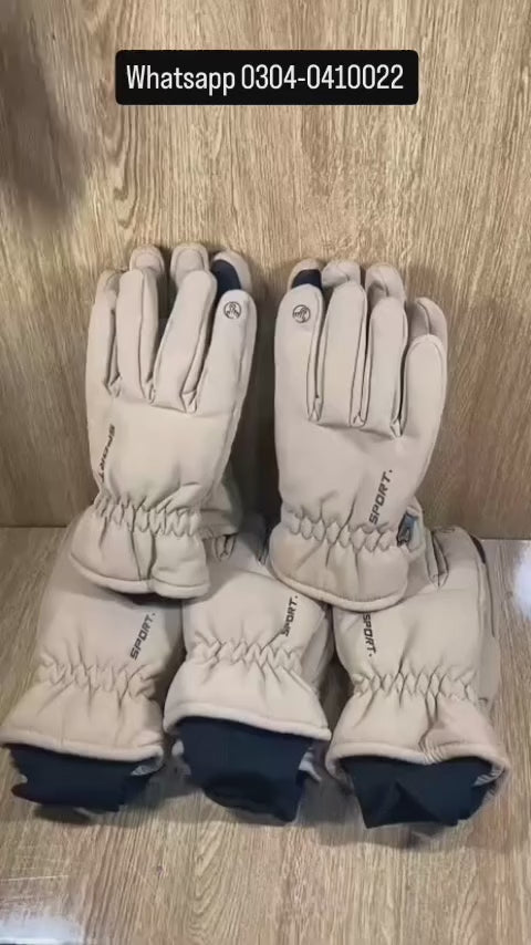 SPORTS Khaki Gloves ( Touch  sensitive)