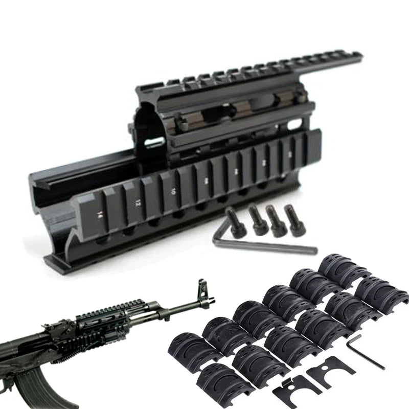 AK47 Tactical Quad Rail System – Aluminum Handguard with Picatinny Rails | Gun Accessories