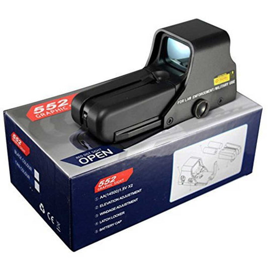 red green dot sight Pakistan, tactical holographic sight, 551 red dot sight, 552 holographic sight, Chinese replica reddot scope, rifle sight Pakistan, airsoft tactical scope, holographic sight for rifles
