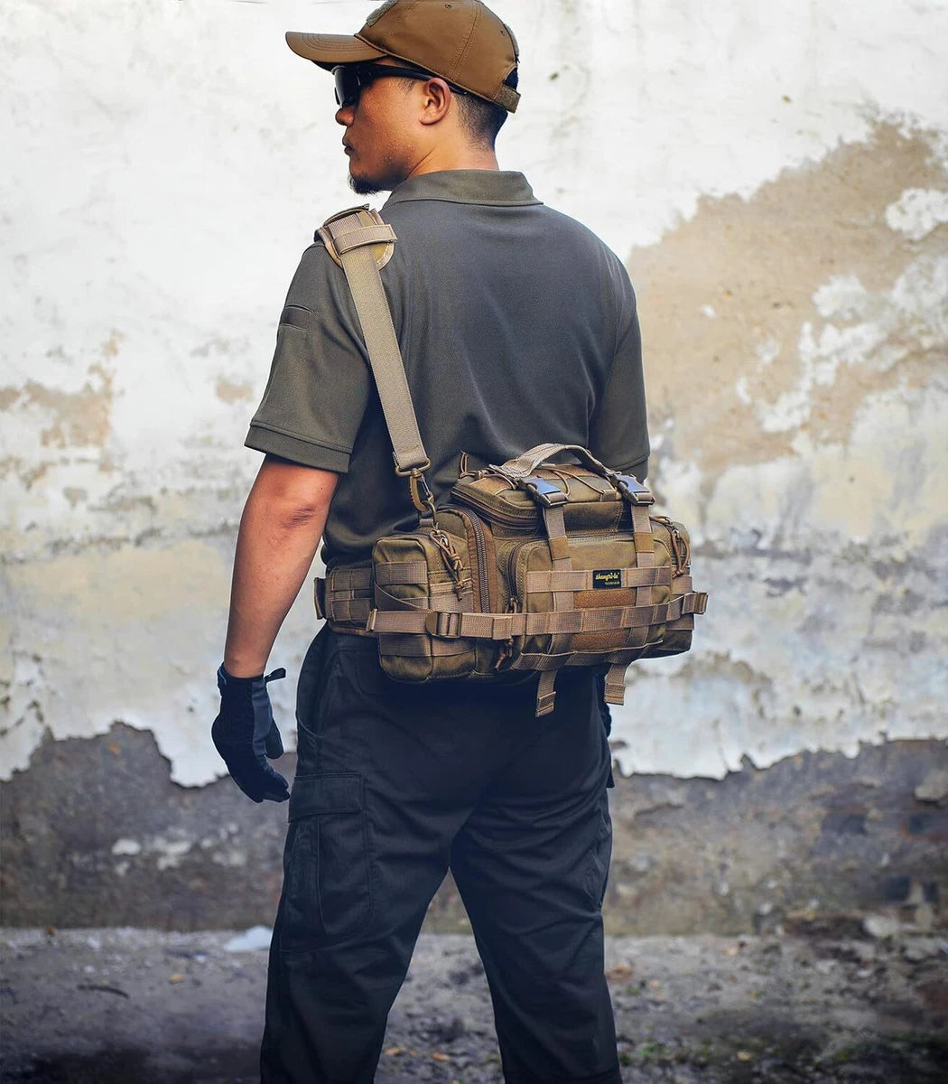 Shangri-LA Tactical Range Bag Outdoor Sling Backpack Hiking Fanny Waist Bag