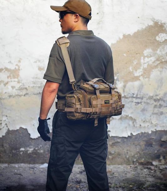 Shangri-LA Tactical Range Bag Outdoor Sling Backpack Hiking Fanny Waist Bag