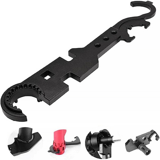 AR-15/M4 Steel Wrench for Removal and Installation of AR-15/M16 Barrels/AR15/M4 Stock Combo Wrench