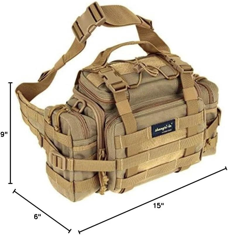 Shangri-LA Tactical Range Bag Outdoor Sling Backpack Hiking Fanny Waist Bag