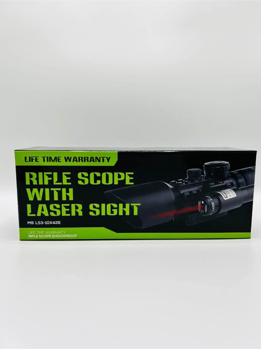 LS3-10x42E Airsoft Scope with Laser Sight – Precision Targeting for Airsoft Enthusiasts