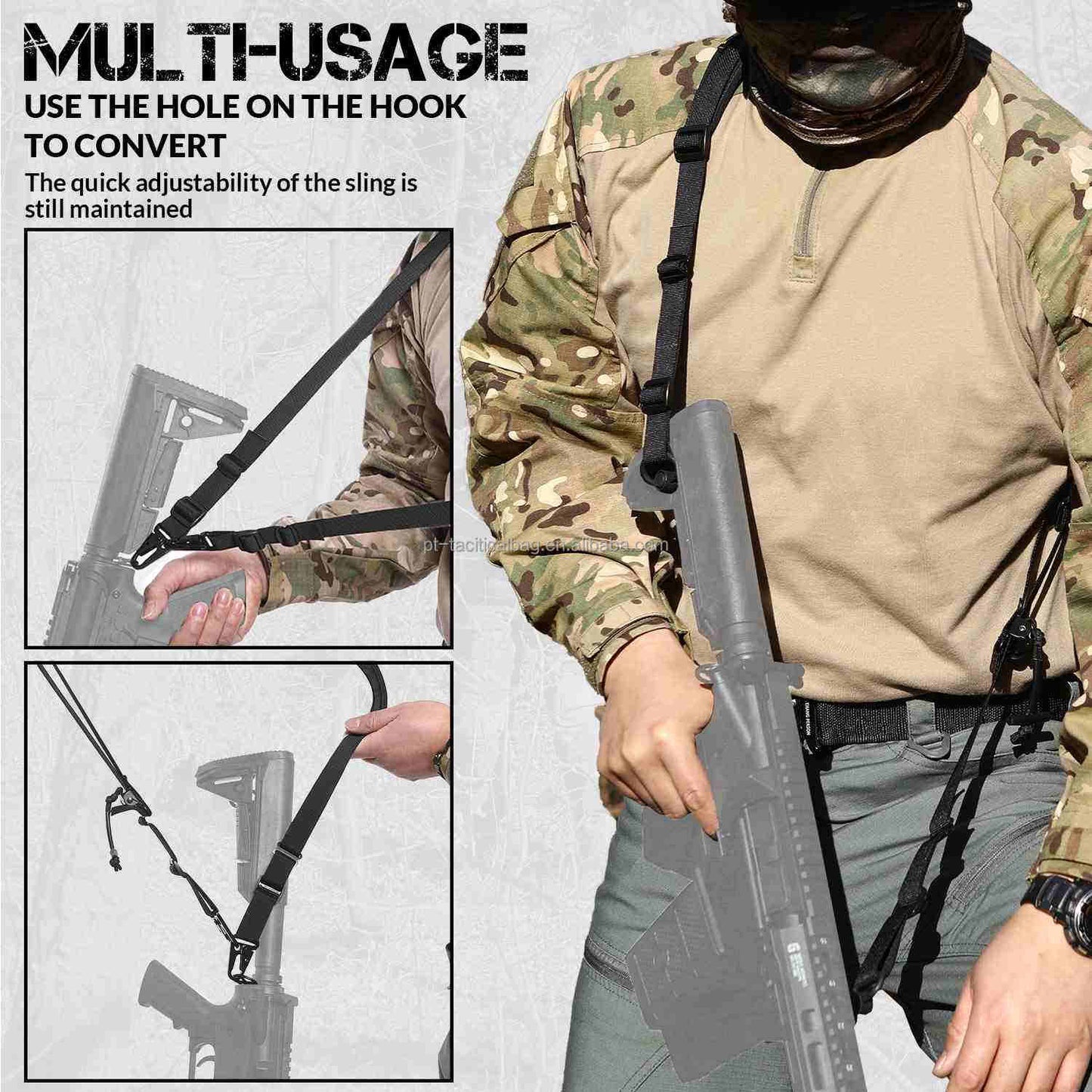 Multi Usage Double Point Sling with Quick Adjustable Strap