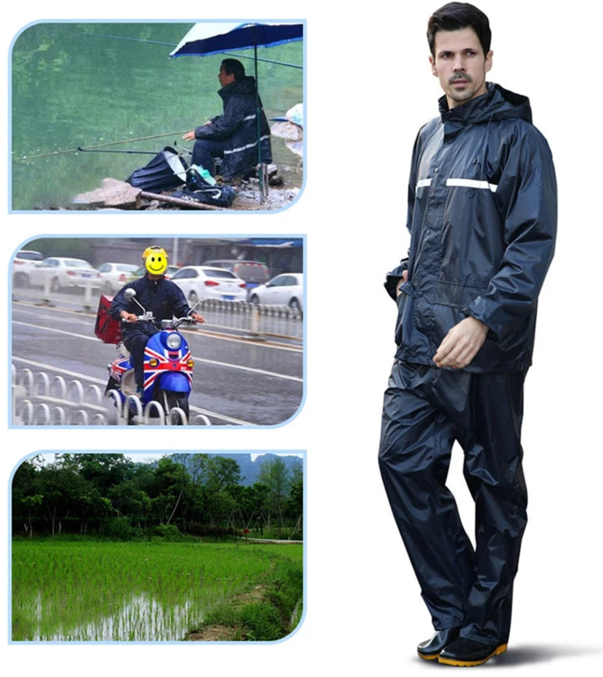 Motorcycle Waterproof Conjoined Raincoat Suit
(Shirt & Trousers)