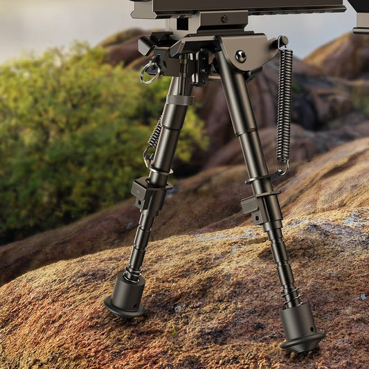 6-9" Adjustable Rifle Bipod Compatible With Picatinny Rail Mount