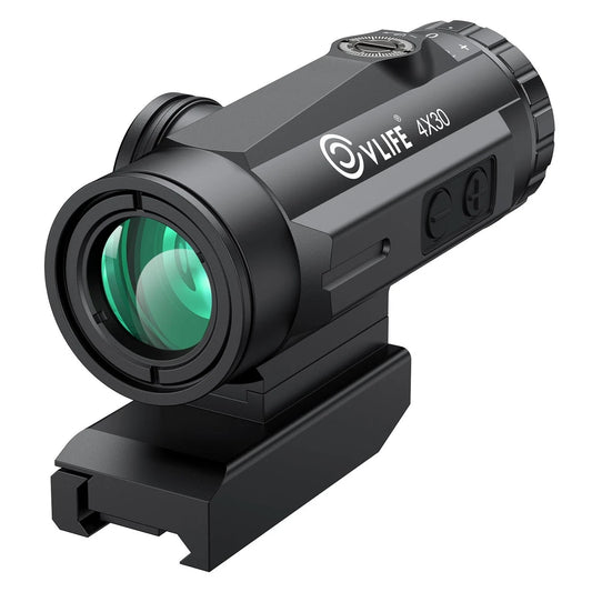 4X Prism Optical Scope: Illuminated BDC Reticle Motion Awake & Shockproof Aluminum