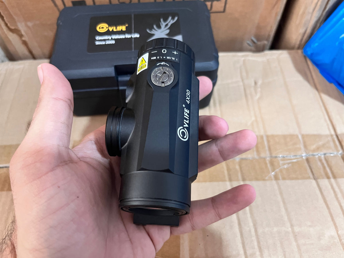 4X Prism Optical Scope: Illuminated BDC Reticle Motion Awake & Shockproof Aluminum