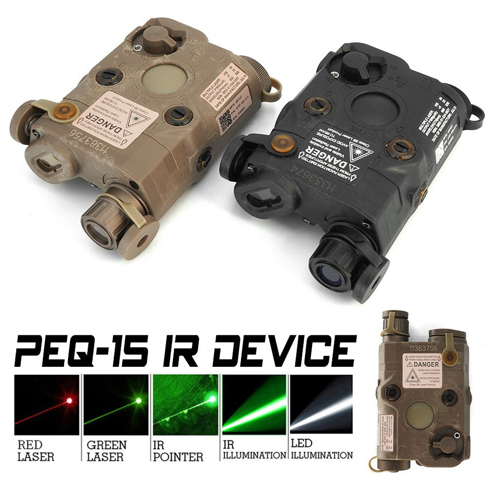 Airsoft PEQ-15 is a multi-functional tactical accessory Red Laser and Torch