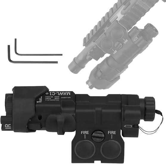 MAWL-C1+ Laser Aiming Device With VIS LED/VIS LASER /Torch LED Replica For Milsim Airsoft Nylon Upgraded