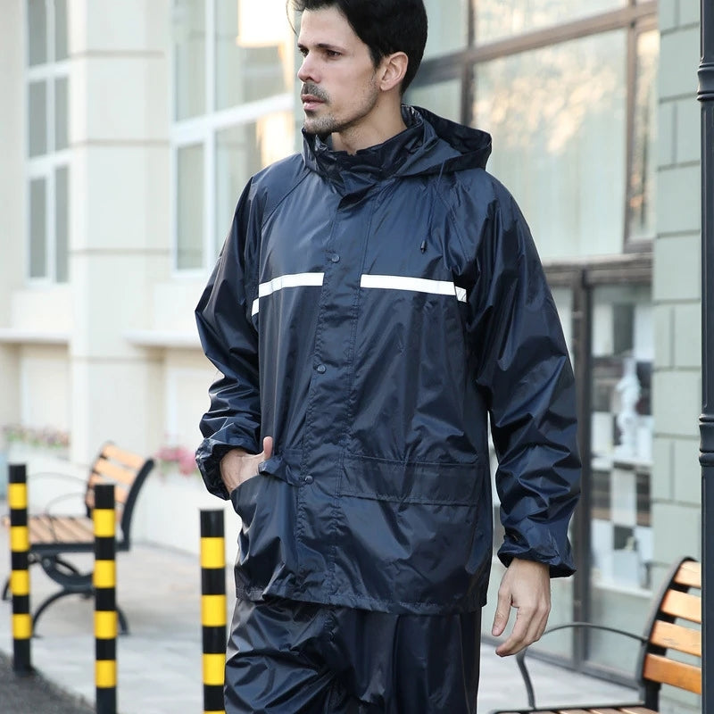 Motorcycle Waterproof Conjoined Raincoat Suit
(Shirt & Trousers)