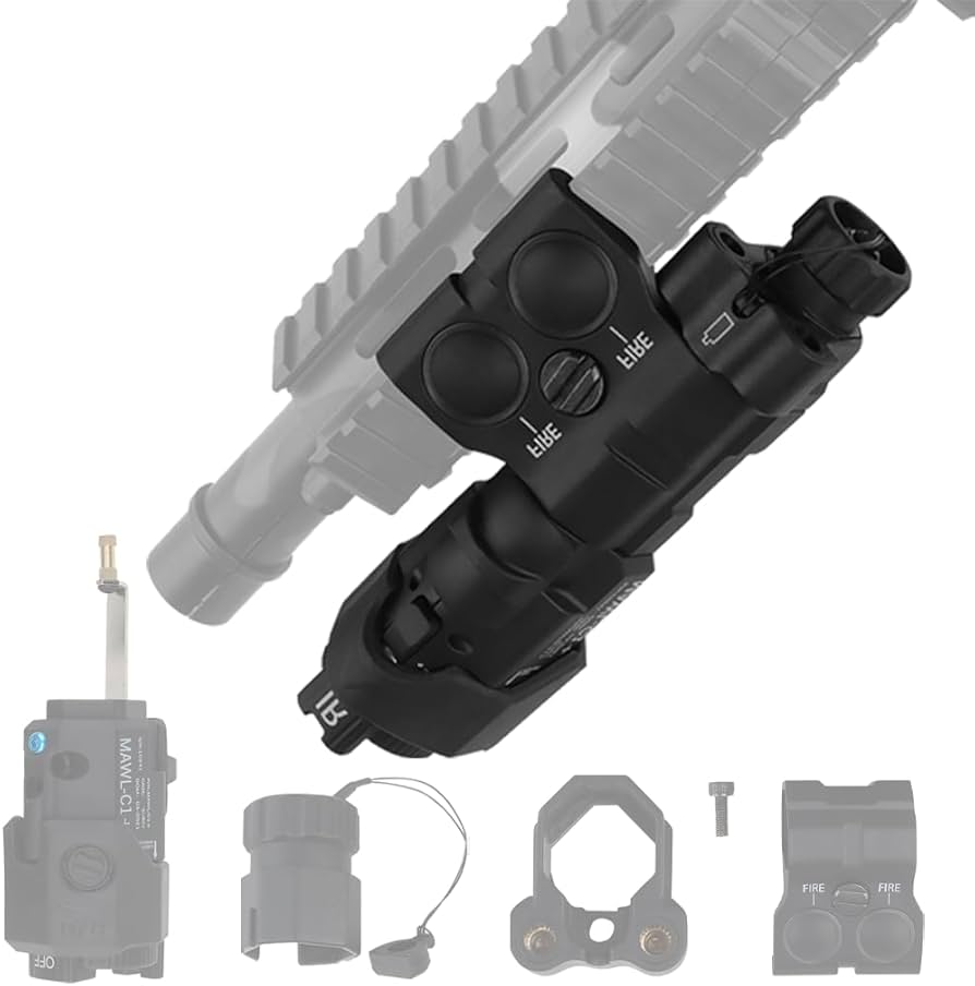 MAWL-C1+ Laser Aiming Device With VIS LED/VIS LASER /Torch LED Replica For Milsim Airsoft Nylon Upgraded