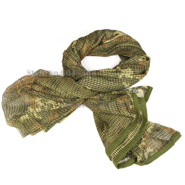 Military Men’s Tactical Desert Scarf – Breathable Arab Shemagh for Combat & Outdoor Use