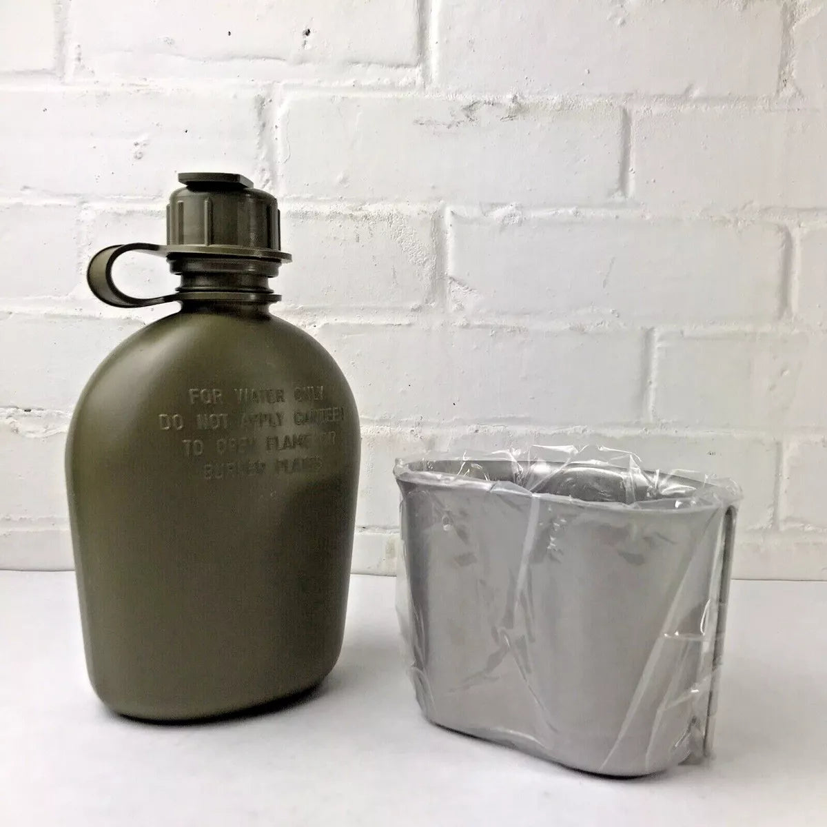 U.S. Military surplus Water Bottle 1-quart canteen, cover, and cup