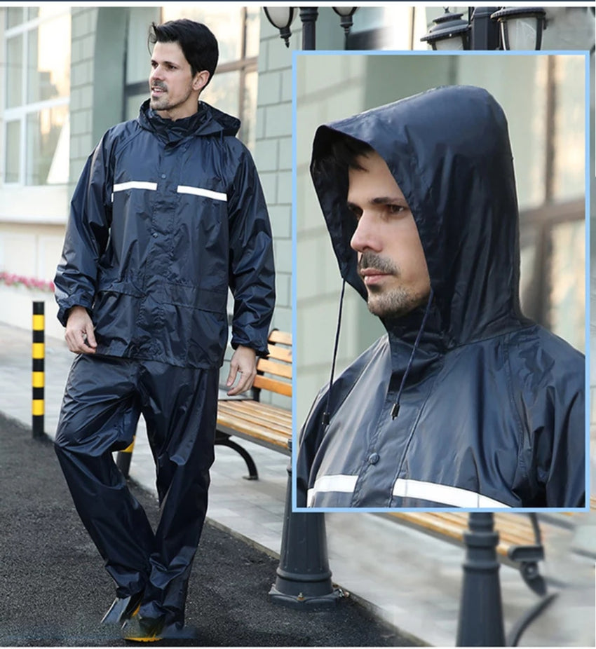 Motorcycle Waterproof Conjoined Raincoat Suit
(Shirt & Trousers)