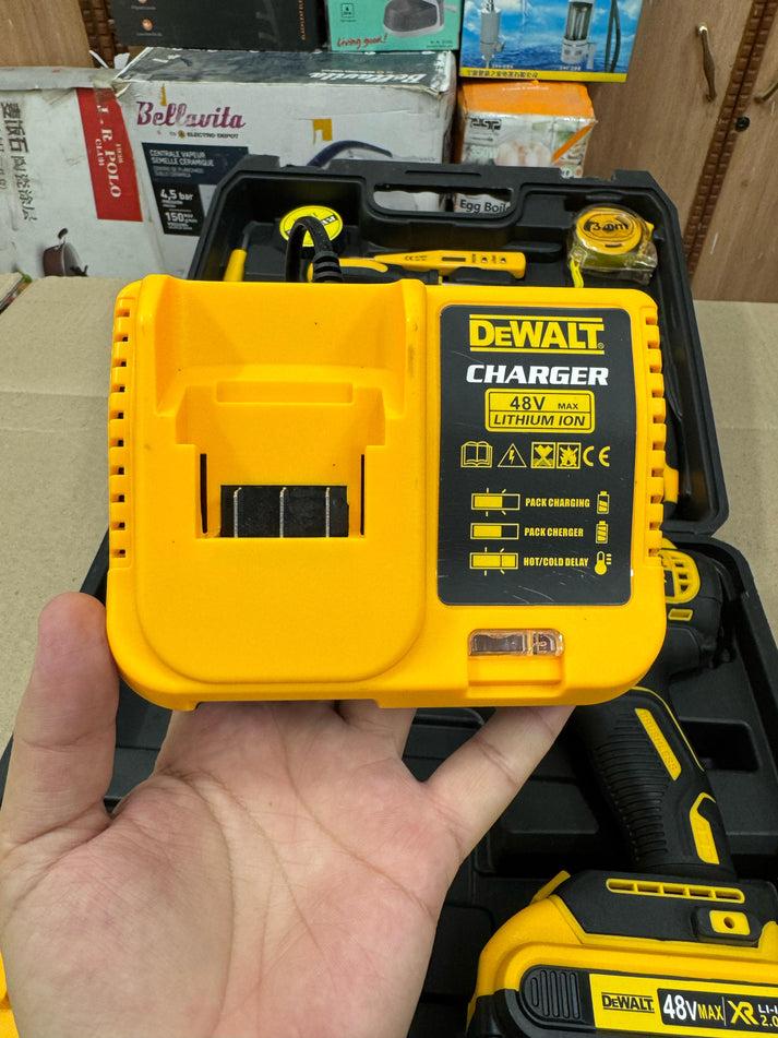 Dewalt 48V Cordless Drill Set – 30 Pcs Power Tool Kit with Battery & Accessories