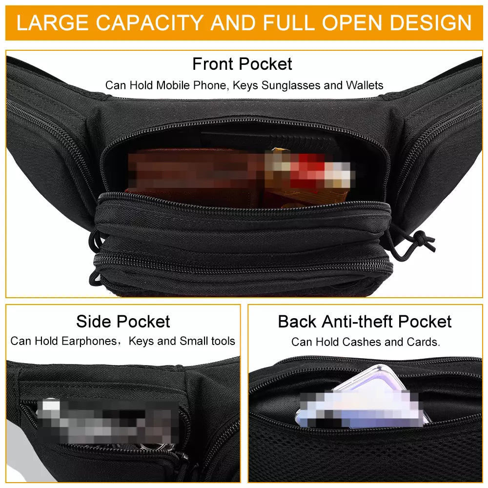 Fanny Pack Sling Military Backpack – Hiking & Tactical Shoulder Bag for Men