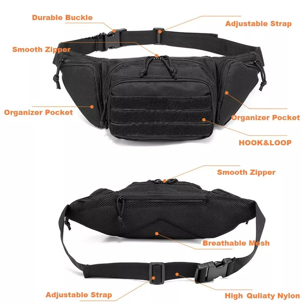 Fanny Pack Sling Military Backpack – Hiking & Tactical Shoulder Bag for Men