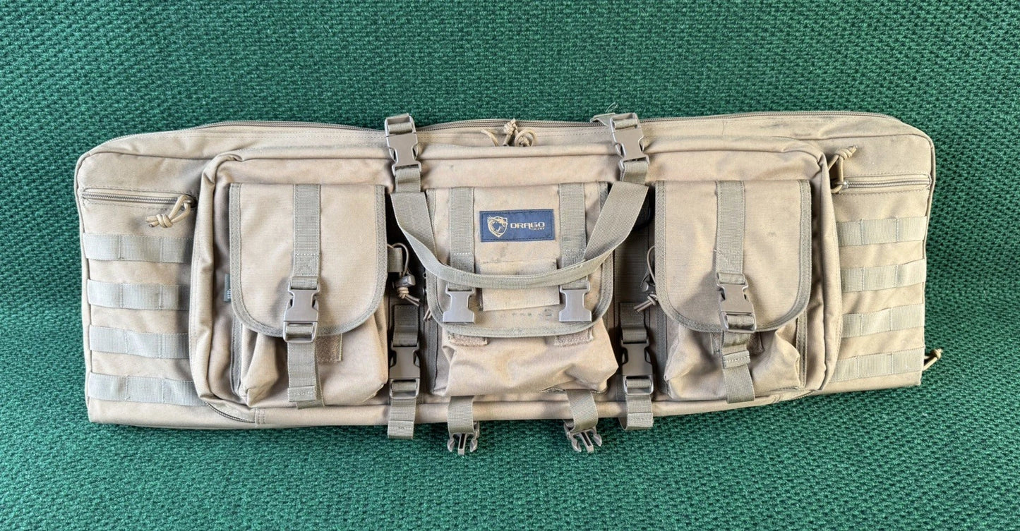 Drago Gear 36" & 42" Double Rifl Case Padded Military Travel Backpack Strap