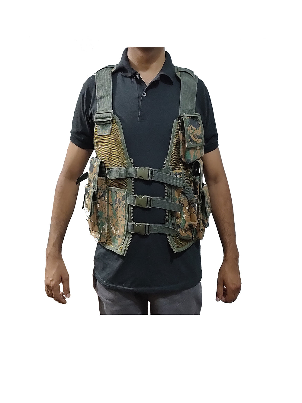 tactical magazine vest, M4 magazine bandolier, AKM magazine carrier, M16 magazine vest, army tactical vest, police bandolier vest, shooting vest, tactical gear for military, bandolier vest Pakistan, tactical vests for police, magazine carrier Pakistan, military gear
