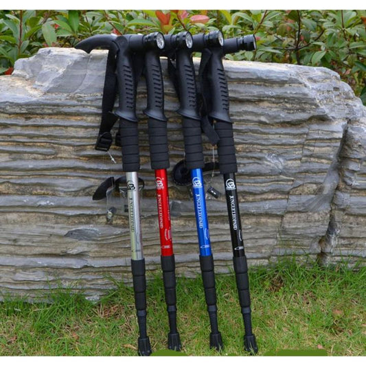 trekking pole with flashlight, hiking pole with light, anti-shock trekking pole, adjustable trekking stick, portable trekking pole, LED flashlight trekking pole, hiking stick with light, durable trekking pole, trekking pole for night hiking, one-piece hiking pole with light
