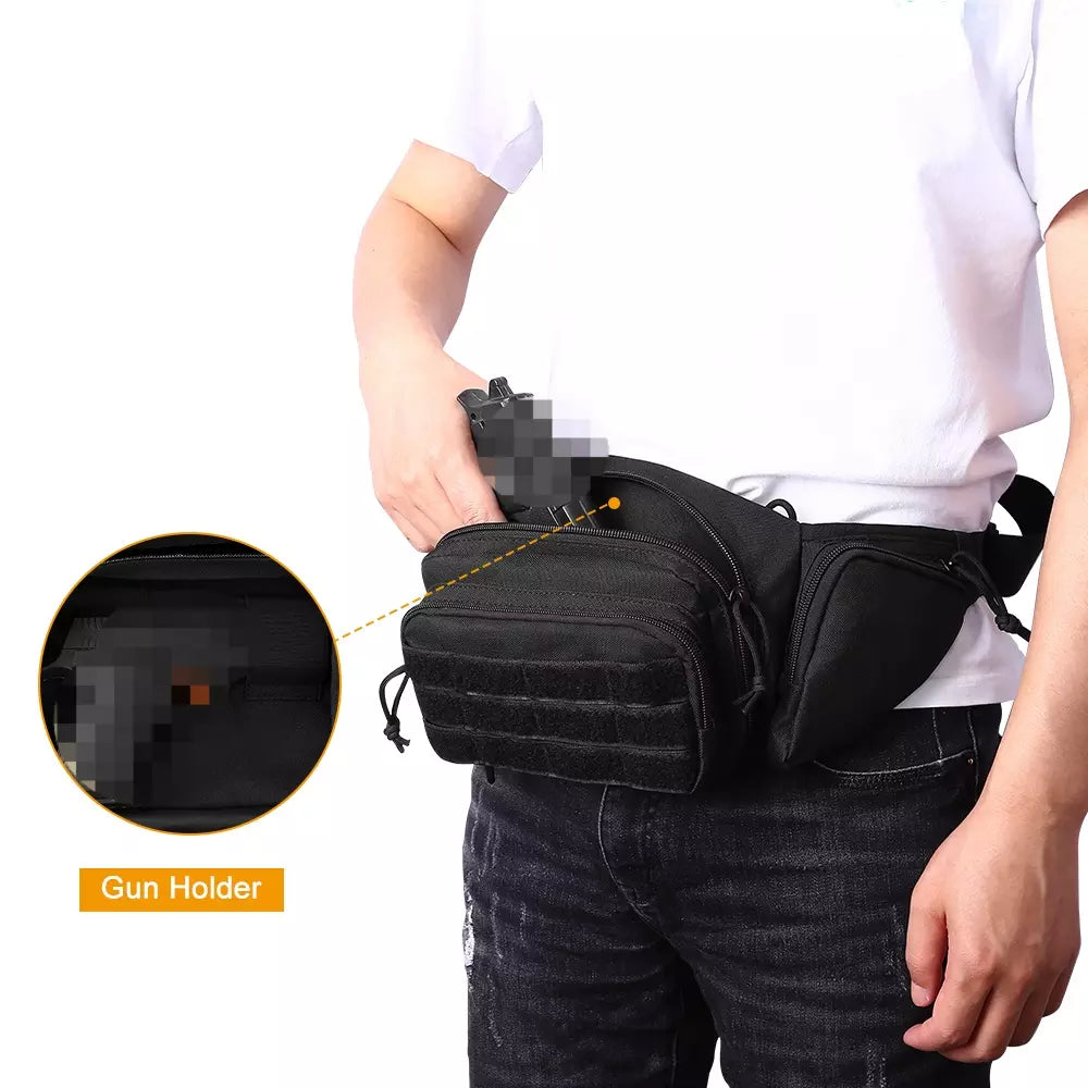 water-resistant fanny pack sling for hiking and travel